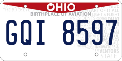 OH license plate GQI8597
