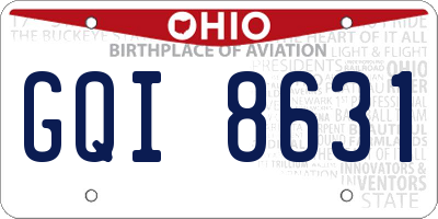 OH license plate GQI8631