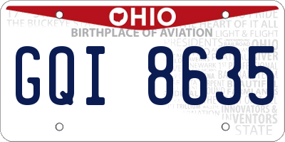 OH license plate GQI8635