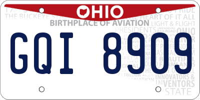 OH license plate GQI8909
