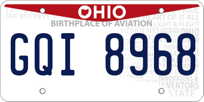 OH license plate GQI8968