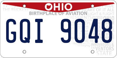 OH license plate GQI9048
