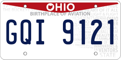 OH license plate GQI9121