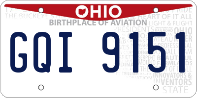 OH license plate GQI9151