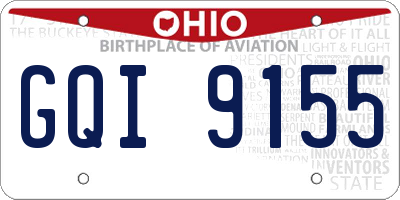 OH license plate GQI9155