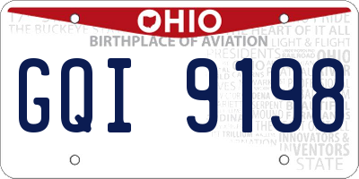 OH license plate GQI9198