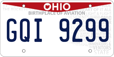 OH license plate GQI9299