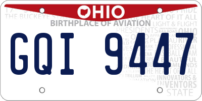 OH license plate GQI9447