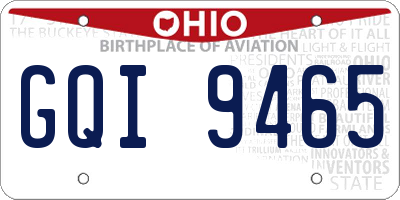 OH license plate GQI9465