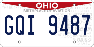 OH license plate GQI9487