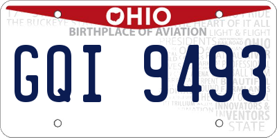 OH license plate GQI9493
