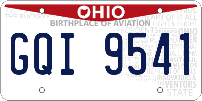 OH license plate GQI9541