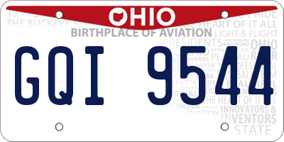 OH license plate GQI9544