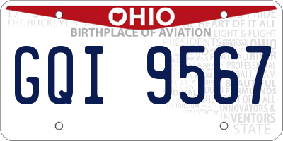 OH license plate GQI9567