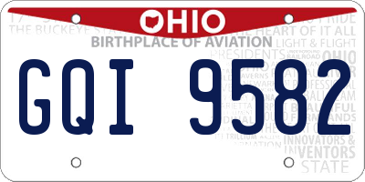 OH license plate GQI9582