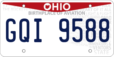 OH license plate GQI9588