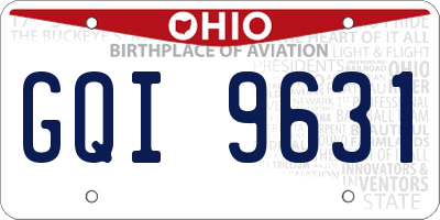 OH license plate GQI9631