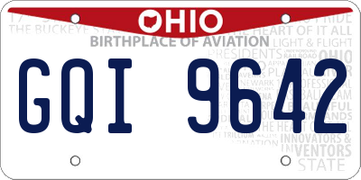 OH license plate GQI9642