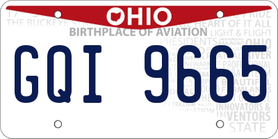 OH license plate GQI9665