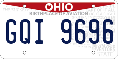 OH license plate GQI9696