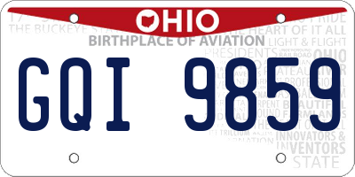 OH license plate GQI9859