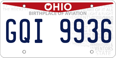 OH license plate GQI9936