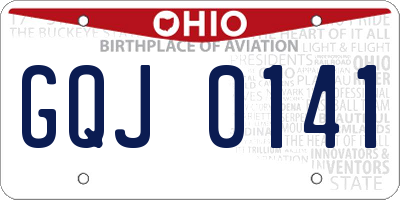 OH license plate GQJ0141