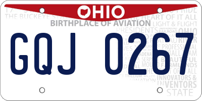 OH license plate GQJ0267