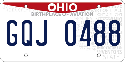 OH license plate GQJ0488