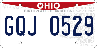 OH license plate GQJ0529