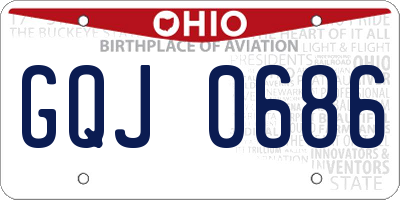 OH license plate GQJ0686