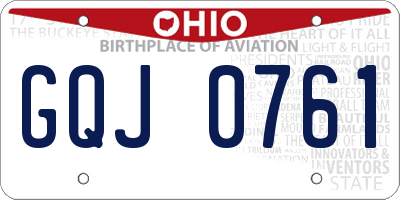 OH license plate GQJ0761