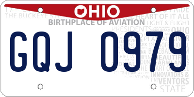 OH license plate GQJ0979
