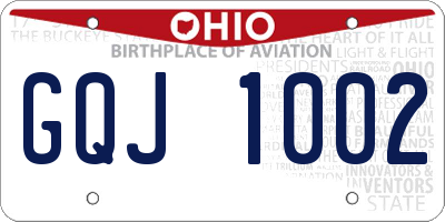 OH license plate GQJ1002