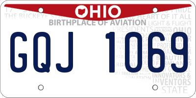 OH license plate GQJ1069