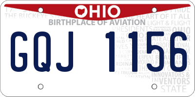 OH license plate GQJ1156