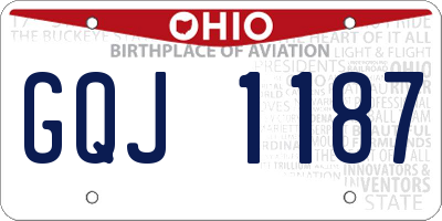 OH license plate GQJ1187