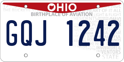 OH license plate GQJ1242