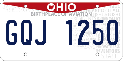 OH license plate GQJ1250
