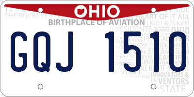 OH license plate GQJ1510