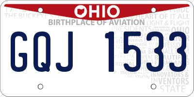 OH license plate GQJ1533