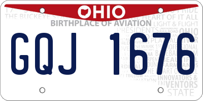 OH license plate GQJ1676