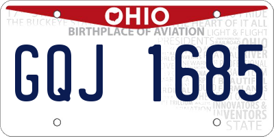 OH license plate GQJ1685