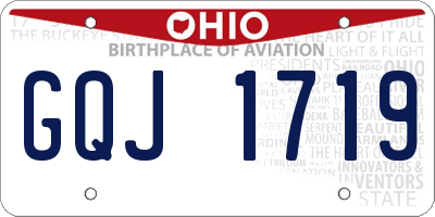 OH license plate GQJ1719