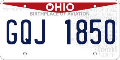 OH license plate GQJ1850