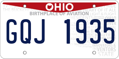 OH license plate GQJ1935