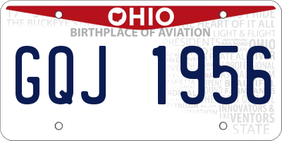 OH license plate GQJ1956