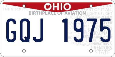 OH license plate GQJ1975