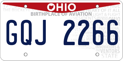 OH license plate GQJ2266