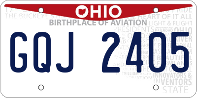 OH license plate GQJ2405
